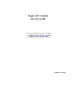 Preview for 1 page of Acer Aspire 4741 Service Manual