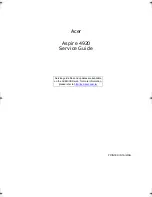 Acer Aspire 4920 Service Manual preview