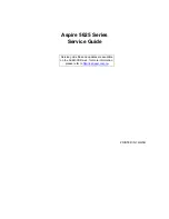 Предварительный просмотр 1 страницы Acer ASPIRE 5625 Service Manual