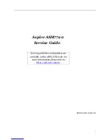 Preview for 1 page of Acer Aspire ASM7720 Service Manual