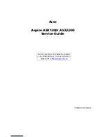 Предварительный просмотр 1 страницы Acer Aspire ASX1200 Service Manual