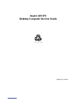 Preview for 1 page of Acer Aspire AX1470 Service Manual