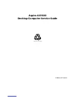 Предварительный просмотр 1 страницы Acer Aspire AX1930 Service Manual