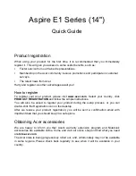 Acer Aspire E1-472G Quick Manual предпросмотр