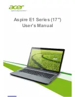 Preview for 1 page of Acer Aspire E17 User Manual