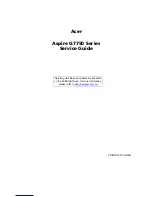 Предварительный просмотр 1 страницы Acer Aspire G7750 Series Service Manual