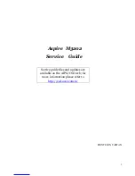 Preview for 1 page of Acer Aspire M3202 Service Manual