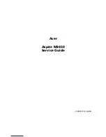Предварительный просмотр 1 страницы Acer Aspire M3450 Service Manual