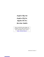 Предварительный просмотр 1 страницы Acer Aspire M3710 Service Manual