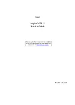 Предварительный просмотр 1 страницы Acer Aspire M5811 Service Manual