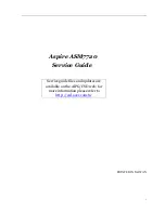 Предварительный просмотр 1 страницы Acer Aspire M7720 Service Manual