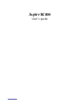 Preview for 1 page of Acer Aspire RC800 User Manual