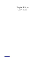 Acer Aspire RC810 User Manual предпросмотр