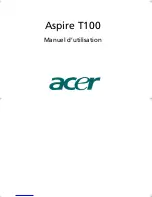 Acer Aspire T100 (French) Manuel D'Utilisation предпросмотр