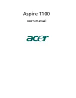 Предварительный просмотр 1 страницы Acer Aspire T100 User Manual