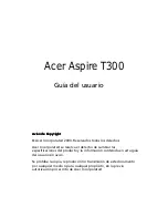 Предварительный просмотр 1 страницы Acer Aspire T300 Guía Del Usuario