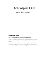 Preview for 1 page of Acer Aspire T300 Guia Do Usuário