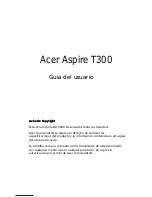 Acer Aspire T300 (Spanish) Guía Del Usuario предпросмотр