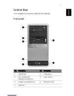 Предварительный просмотр 5 страницы Acer Aspire T310 User Manual