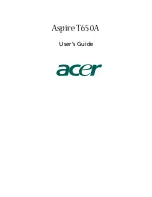 Preview for 1 page of Acer Aspire T650A User Manual