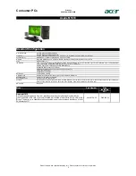 Предварительный просмотр 3 страницы Acer Aspire T671 Specifications