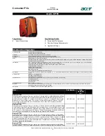 Предварительный просмотр 6 страницы Acer Aspire T671 Specifications