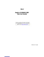 Предварительный просмотр 1 страницы Acer Aspire X1300 Service Manual