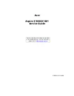 Предварительный просмотр 1 страницы Acer Aspire X1301 Service Manual