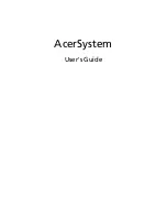 Предварительный просмотр 1 страницы Acer Aspire X1600 User Manual