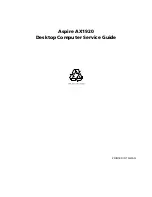 Acer Aspire X1920 Service Manual предпросмотр