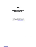 Предварительный просмотр 1 страницы Acer Aspire X3300 Service Manual