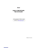 Preview for 1 page of Acer Aspire X3810 Service Manual