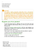 Предварительный просмотр 2 страницы Acer Aspire XC-1760 I5202 User Manual