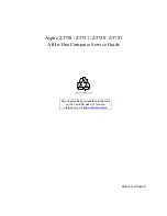 Acer ASPIRE Z3750 Service Manual предпросмотр