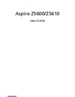 Acer Aspire Z5600 Series User Manual предпросмотр