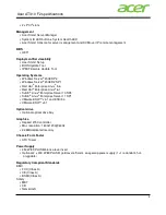 Preview for 4 page of Acer AT310 F2 Specifications