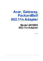 Предварительный просмотр 1 страницы Acer Atheros AR5B95 Manual