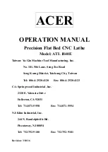 Acer ATL 1820E Operation Manual preview