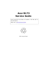 Предварительный просмотр 1 страницы Acer B173 Service Manual