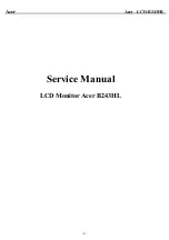 Preview for 1 page of Acer B243HL Service Manual