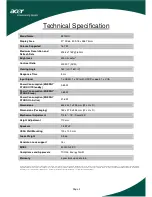 Preview for 2 page of Acer B273HU Specifications