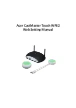 Acer CastMaster Touch WPS2 Web Setting Manual preview