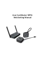 Preview for 1 page of Acer CastMaster WPS1 Web Setting Manual