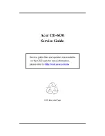 Preview for 1 page of Acer CE-6430 Service Manual