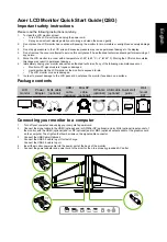 Предварительный просмотр 1 страницы Acer CZ340CKA Quick Start Manual