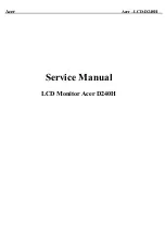 Предварительный просмотр 1 страницы Acer D240H Service Manual