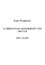 Preview for 1 page of Acer D4K1728 User Manual