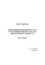 Preview for 1 page of Acer D4K1731 User Manual