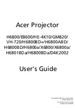 Preview for 1 page of Acer D4K2002 User Manual