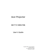 Preview for 1 page of Acer D4K2106 User Manual